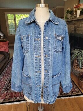 Ralph Lauren Vtg Polo Jeans Co Denim Jean Chore Coat Jacket